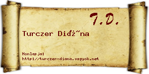 Turczer Diána névjegykártya